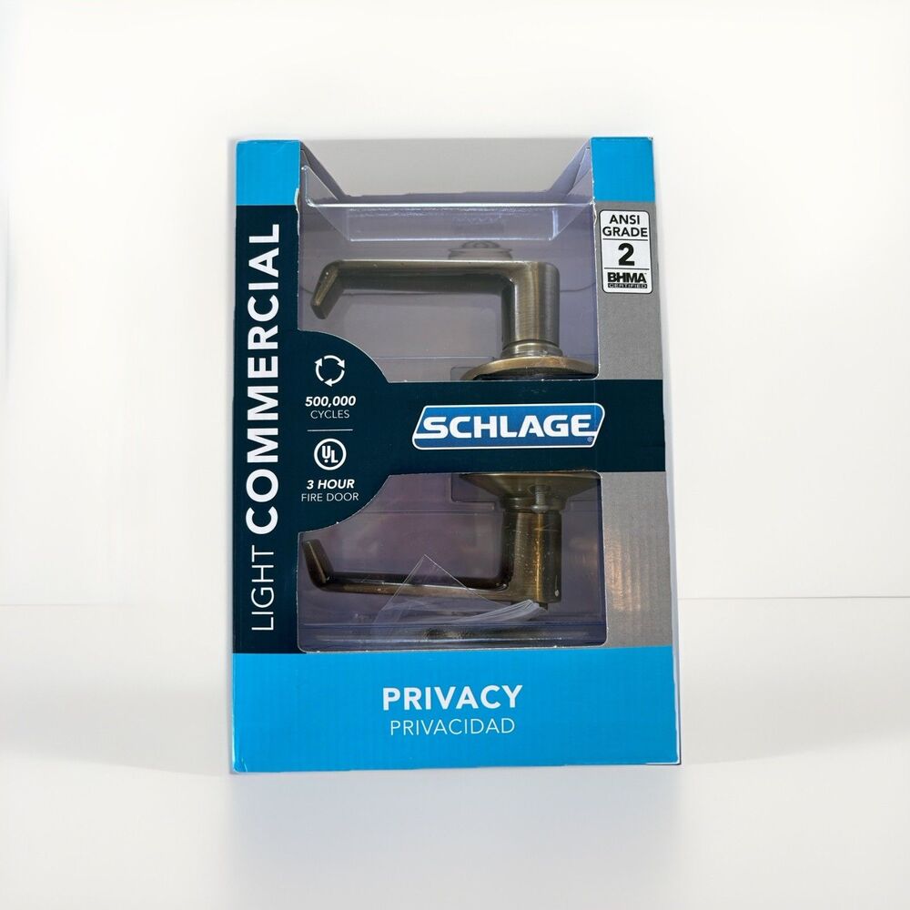 Schlage Commercial Privacy Door Handle Lever  Grade 2 Brass